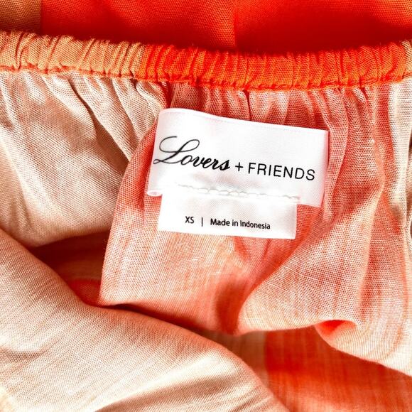 Lovers +‎ Friends Cupid Striped Mini Dress | Orange Size XS - Picture 6 of 10